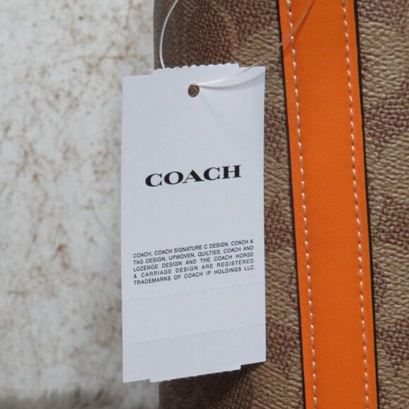 Coach City Bucket Bag with Starfish Charm (Tan/Bright Mandarin) - Picture 8 of 8